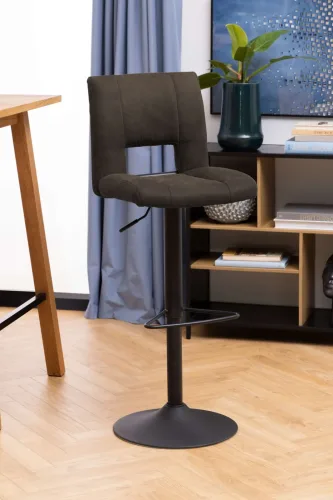 CONFORAMA, Einstellbarer Barhocker SYLVIA samt anthrazit