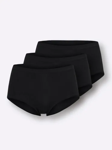 Sloggi - Slip  3er Pack Bequem sitzend-GO Crush Hipster C3P, für Damen, Schwarz, Größe XL