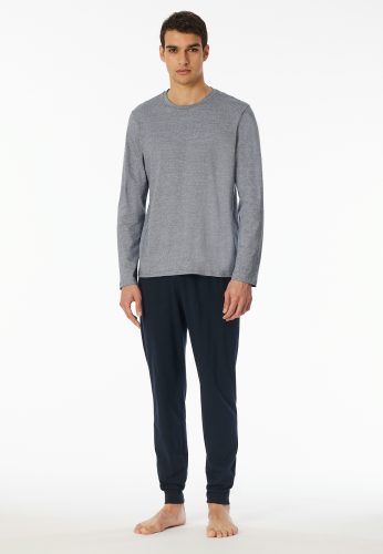Schiesser -  Pyjama Schlafanzug  - Casual Essentials, für Herren, Dunkelblau, Größe 52