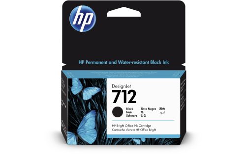 HP, HP Tintenpatrone 712 black 3ED70A DesignJet 38ml