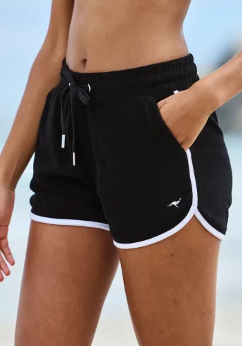 KangaROOS, KangaROOS Relaxshorts mit sportlichem Seitenstreifen und weichem Frottee Material