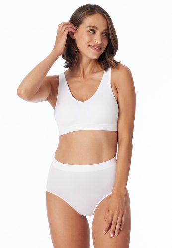 Schiesser, Schiesser High Waist Slip Seamless Weiss - Classic Seamless für Damen, Größe 36, 93 % Polyamid, 7 % Elasthan