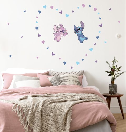 Komar, Komar Wandtattoo »Stitch in Love - Grösse 50 x 70 cm«, (43 St.), selbstklebend, Wandsticker, Kinderzimmer
