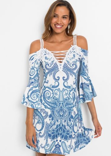 bonprix Off-Shoulder-Kleid für Partys, Off-Shoulder-Design, Halbarm, ausgestellte Passform