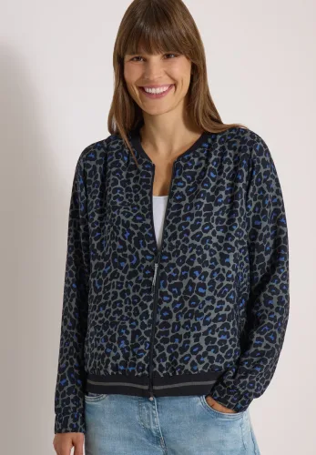 cecil, Blouson mit Zipper und Leo-Muster