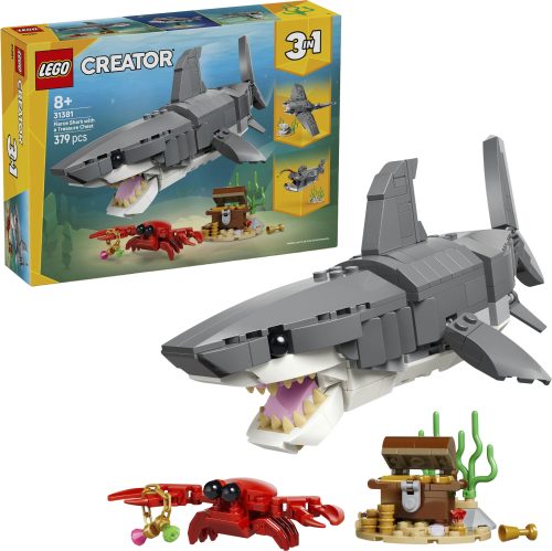 LEGO, LEGO® - 31381 Wilder Hai mit Schatztruhe, Multicolor