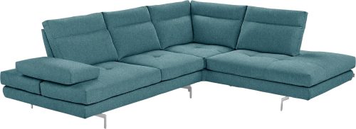 CALIA ITALIA Ecksofa »Toby Wing«, Sitztiefenverstellung, Eckelement mit Funktion, Füsse in Chrom glänzend