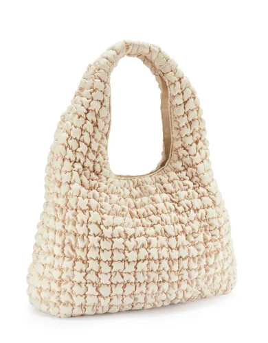 Lscn By Lascana, LSCN by LASCANA Shopper "Schultertasche, Handtasche, Einkaufstasche, Damentasche, Badetasche" Strandtasche in modischem Bubble-Look VEGAN