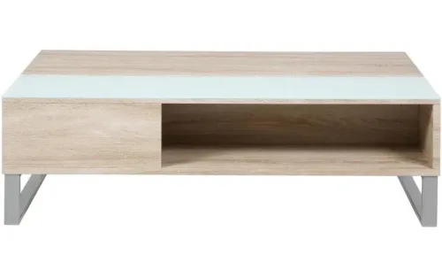 mutoni, mutoni - Couchtisch Sanders Eiche weiss 110x60x35, One Size, Braun