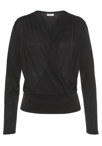 Lascana, LASCANA Langarmshirt aus glänzender Qualität