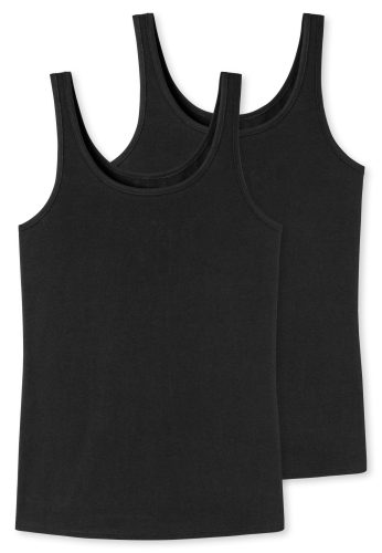 uncover by SCHIESSER Trägertop »UNCOVER Cotton«, (2er Pack), tiefer Rundhalsausschnitt, breite Träger, elastisch, weich