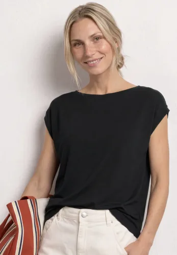 Street One, Dropped Shoulder Shirt mit Raffung