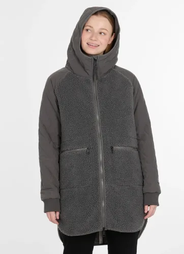 Ragwear, Ragwear Kapuzensweatjacke "LONGEDDY" mit Reissverschluss, aus Plüsch und Jersey, bequeme Passform, Langarm
