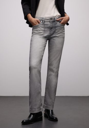 STREET ONE, STREET ONE Bootcut-Jeans im 5-Pocket-Stil und mit Stretch