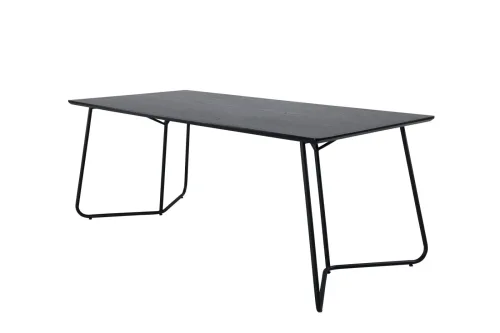 VE DESIGN, Rechteckiger Esstisch „Pippi“ - 190 x 90 cm Schwarz VE DESIGN