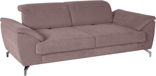 sit&more 2,5-Sitzer, 12 cm Fusshöhe, inklusive Sitztiefenverstellung, wahlweise Kopfteilverstellung, wahlweise in 2 unterschiedlichen Fussfarben