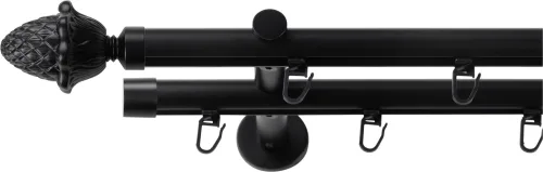 Sn Deco Group, SN DECO GROUP Gardinenstange Ø 19 mm 2 läufig-läufig Fixmass;kürzbar