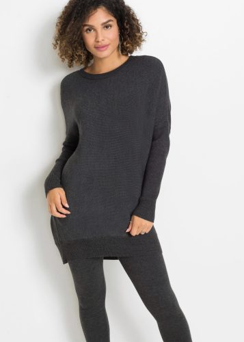 bonprix Longpullover aus Viskose-Mix, mit Langarm, für Wintermode, Oversize Passform