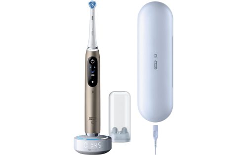 Oral-B, Oral-B Elektrische Zahnbürste "iO Series 10" 1 Stk. Aufsteckbürsten inkl. 1 Aufsteckbürste, iO Sense Schnellladestation, Lade-Reise-Etui