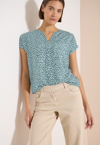 Cecil Kurzarmbluse Sommerbluse mit Allover-Print