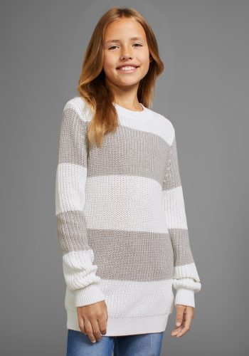 KIDSWORLD, KIDSWORLD Strickpullover »Streifenpullover«, modisches Streifendesign für Mädchen