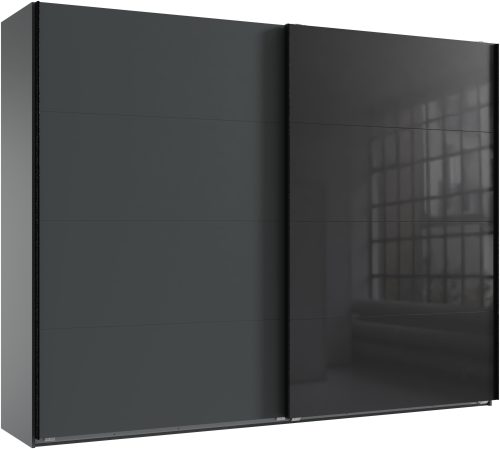 undefined, Schwebetürenschrank MIDNIGHT grafit 2 Türen