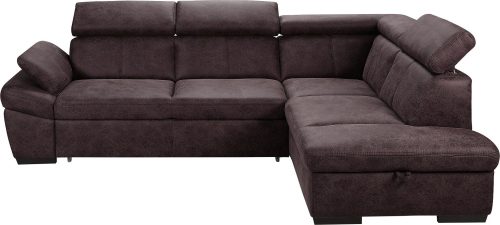 exxpo - sofa fashion Ecksofa, inklusive Kopfteil- und Armteilverstellung, wahlweise mit Bettfunktion und Bettkasten