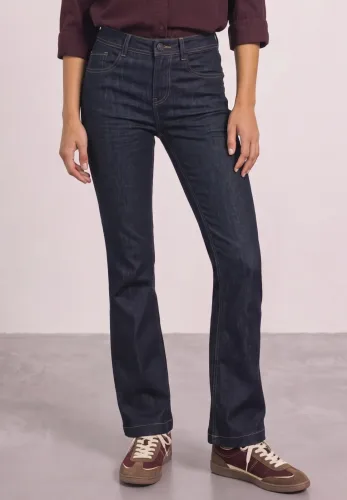 Street One, High Waist Bootcut Jeans im Slim Fit