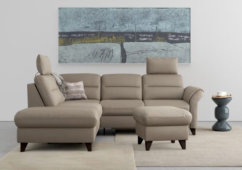 SIT&MORE, sit&more Ecksofa »Mellum«, inklusive Federkern, wahlweise mit Bettfunktion, Stauraum und Armteilfunktion