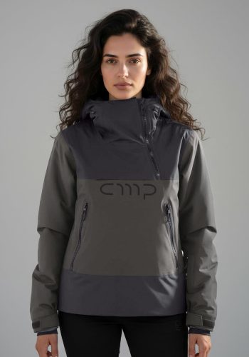 CMP Winterjacke mit Kapuze mit Kapuze, hüftbedeckende Länge, wasserdicht, winddicht, atmungsaktiv