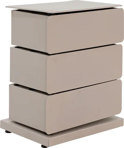 Spinder Design, Spinder Design Kommode Hesta Braun Stahl 37 cm 26 cm - Farbe: taupe - Kommode
