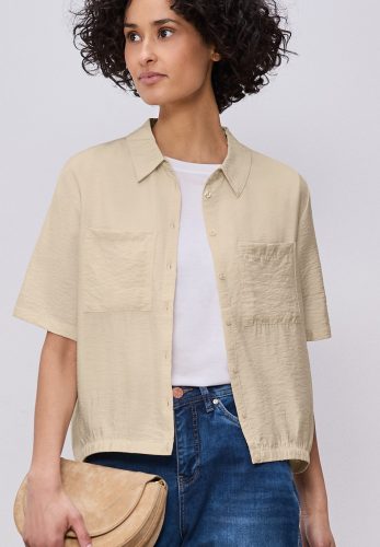 Street One, Kurzarm Bluse mit Elastiksaum