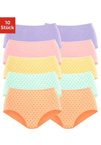 petite fleur Taillenslip 10er-Pack, aus elastischer Baumwolle