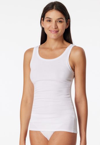 Schiesser - Pure Rib Trägertop, für Damen, Weiss, Größe 40