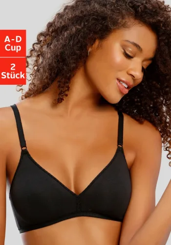 Petite Fleur By Lascana, petite fleur by Lascana Bralette-BH Packung, ohne Bügel, Baumwollqualität, Packung, bequemer BH