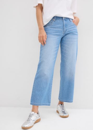 bonprix Straight-Jeans gerader Schnitt, Mid Waist, Cropped-Länge, Regular Fit