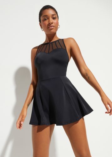 bonprix Badekleid mit transparentem Netz, aus Polyamid und Elasthan, gefüttert