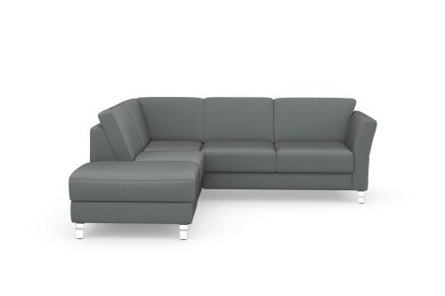 SIT&MORE, sit&more Ecksofa »Visby V«, Wahlweise mit Bettfunktion und Stauraum, frei im Raum stellbar, mit Federkern, auch erhältlich in dem besonders leicht mit Wasser zu reinigendem "Soft clean" Bezug