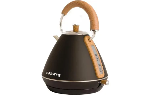 CREATE - Kettle Retro  - Wasserkocher, Schwarz, 1.7l