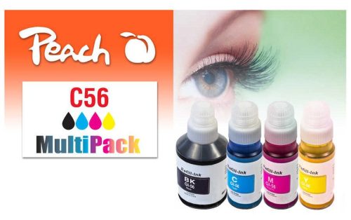 Peach - Tinte Canon  CISS GI-56 Multi-Pack C, M, Y, BK, One Size