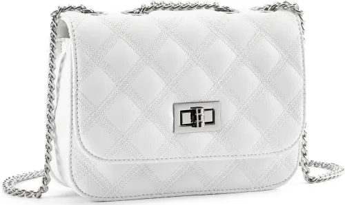 Lascana, LASCANA Umhängetasche "Minibag, Schultertasche, Henkeltasche, Crossbody Bag" Handtasche Damen zum Umhängen, mit Kettenhenkel, VEGAN
