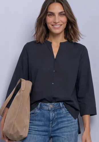 Street One, 3/4-Arm Bluse mit Split Neck