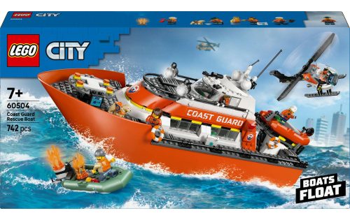 LEGO® - 60504 Rettungsboot der Küstenwache mit Hubschrauber, Multicolor