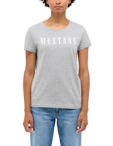 Mustang - T-Shirt  1er Pack Bequem sitzend-Style Alma, für Damen, Grau, Größe M