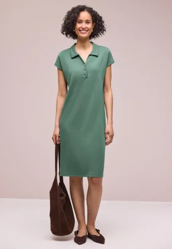 Street One, Knielanges Kleid in Unifarbe
