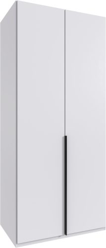 Wimex, Wimex Kleiderschrank »Mugano,in 8 Breiten,3 Höhen,2 Tiefen, viele Farben, Made in Germany«, (in Basic oder Premium Ausstattung mit 2 weiteren Einlegeböden), mit langen oder kurzen Griffen aus Metall, mit oder ohne Spiegel