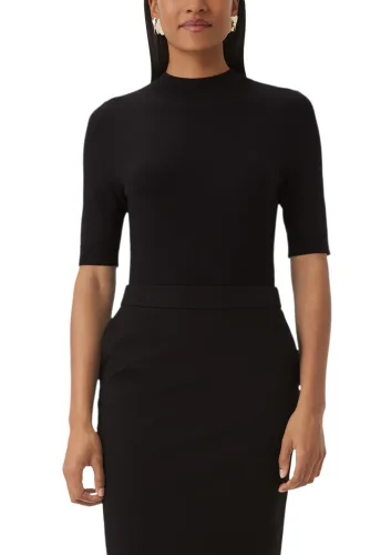 Comma Strickpullover mit Turtleneck, halbarm