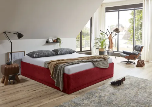 Westfalia Schlafkomfort, Westfalia Schlafkomfort Polsterbett "Texel" Standardhöhe mit Zierkissen, Bettkasten bei Ausführung mit Matratze