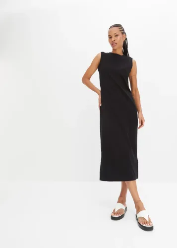 bonprix, bonprix Jersey-Kleid aus Baumwolle mit Stretchschwarz 48Damen