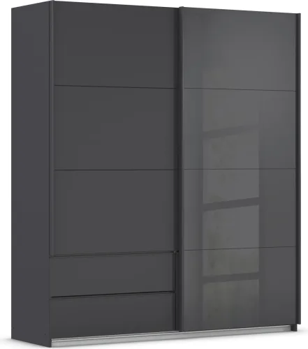 Premium Living, Schwebetürenschrank Elara In Grau 181/210/62 cm Grau 